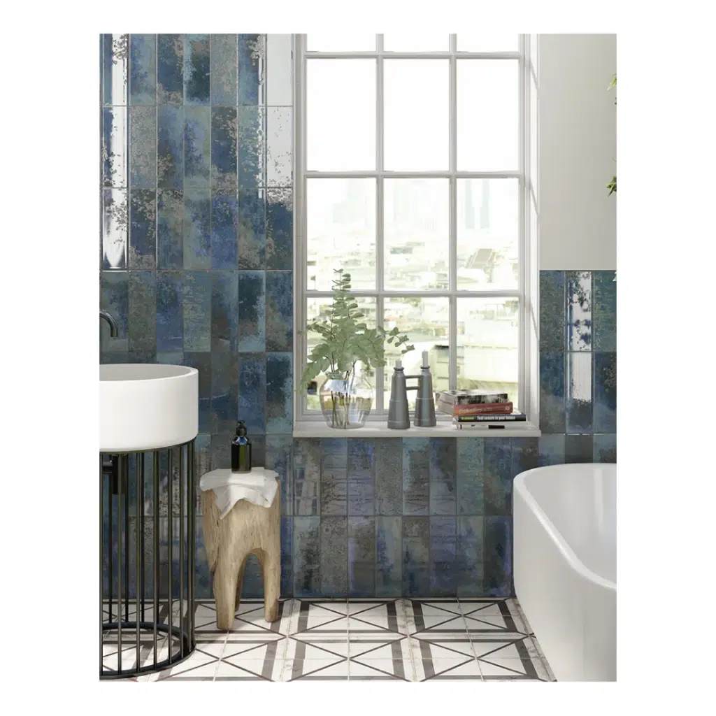 Bellagio offers a strong colour base with very active movement on each tile to create something that will become very individual and special. Multiple fixing options from brick to herringbone to create that perfect finish in bathrooms, kitchens or living areas. Bellagio is a 300x100mm ceramic gloss tile in the following colours of Blanco, Aquamarine, Blue, Caramel and Smeraldo.